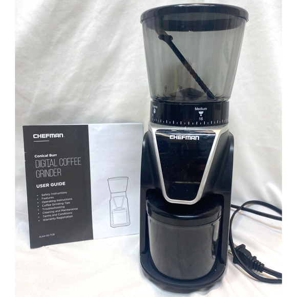 Chefman Conical Burr Coffee Grinder, Create The Boldest & Most Flavorful Grind - Picture 1 of 8